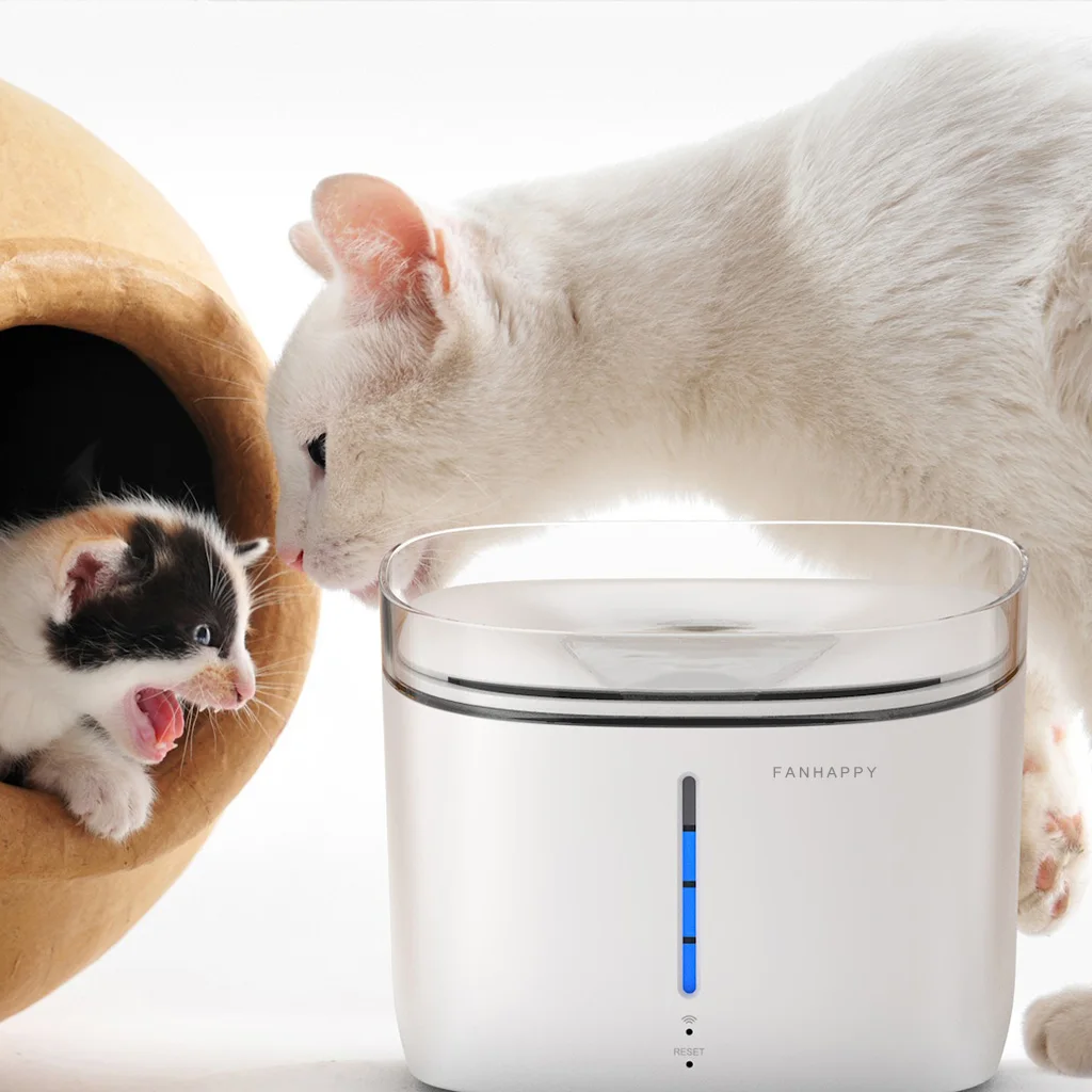 New Pet Fountain Automatic Water Feeder Filter App Control Ultra Quiet Visualization Window UVC Sterilization TDS Monitoring