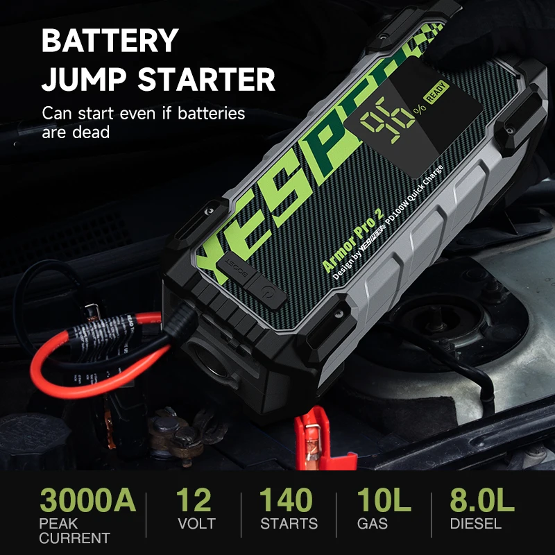 yesper Armor Pro 2 Outdoor Power Generator Powerstation car power bank 300W Camping Lifepo4 Battery