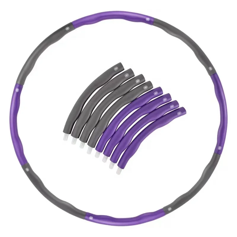 Metallic Hulahoop Adjustable exercise Ring Detachable Fitness Hula Ring