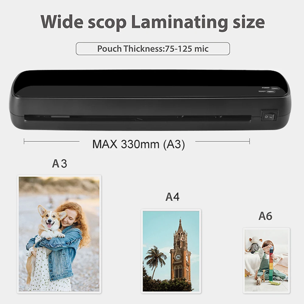 LM2011 Best Customized Office Laminating A3 Size Film Machine Hot&Cold Pouch Mini Laminator Machine
