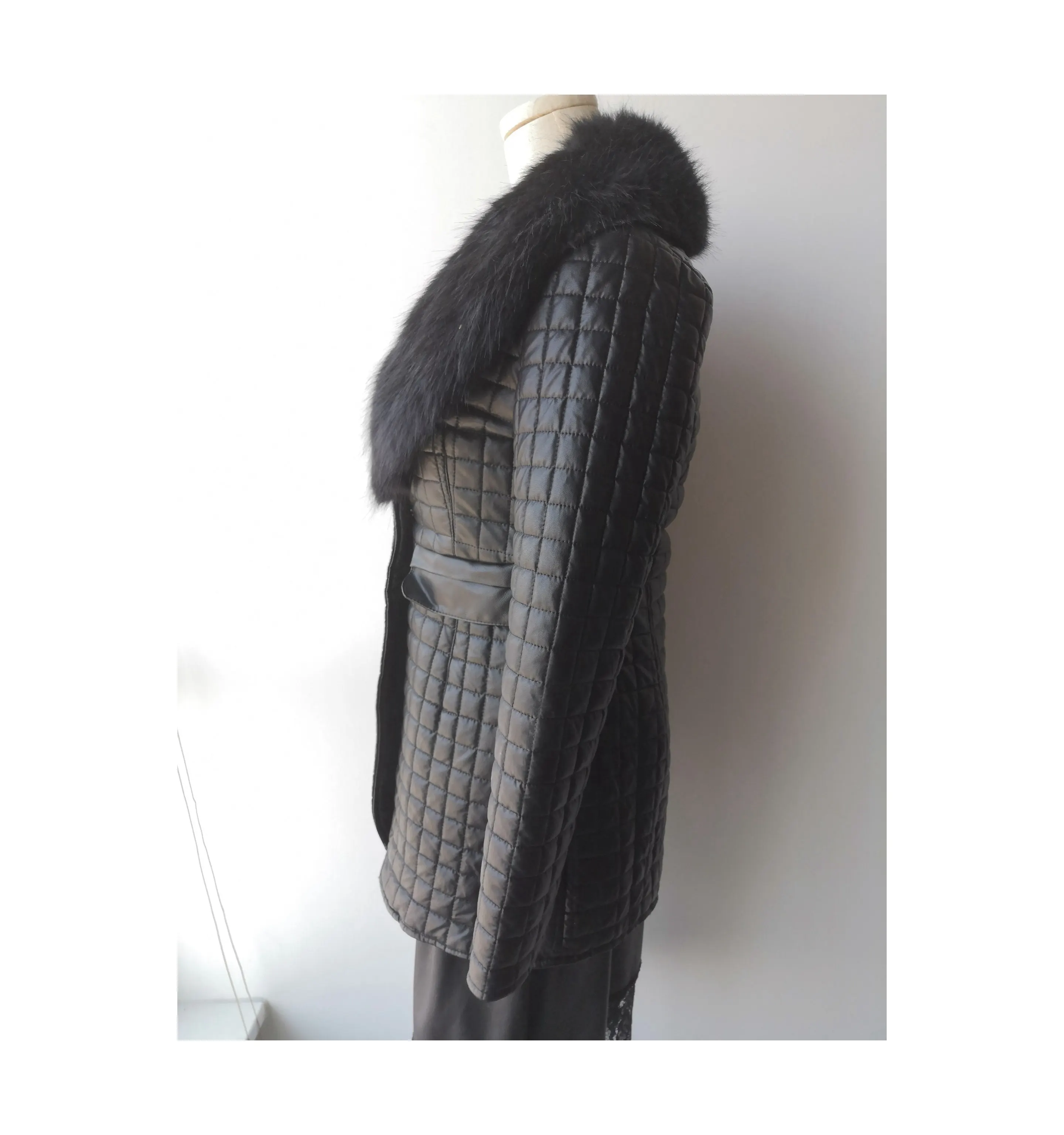 
Wholesale Customized Good Quality Fashion Pu Padded Women Quilted Cotton Jacket 