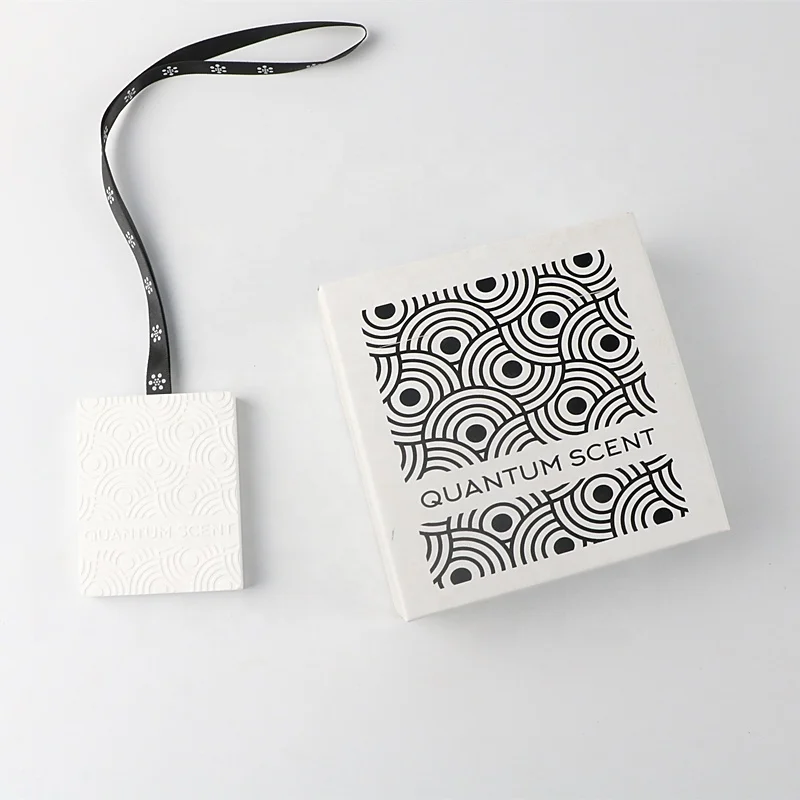 Wholesale Customized LOGO Luxury Fragrance Essential Oil Diffuser Car Hanging Scented Ceramic Stone Clay Diffuser