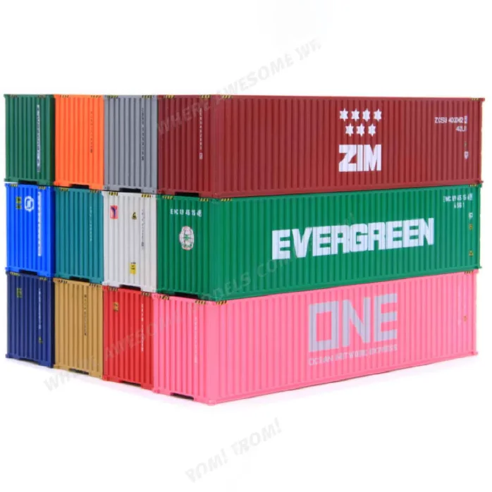 1:87 Scale 12cm Shipping Container Model International Shipping Gift Car Model HO Train Scene Model Sea Transport Decoration