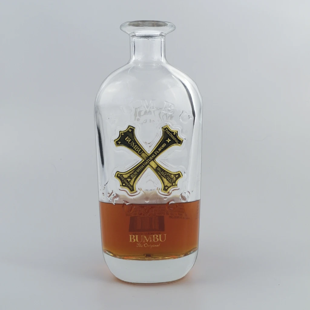 700ml Premium Tequila Gin Rum Engraved Vodka Glass Bottle