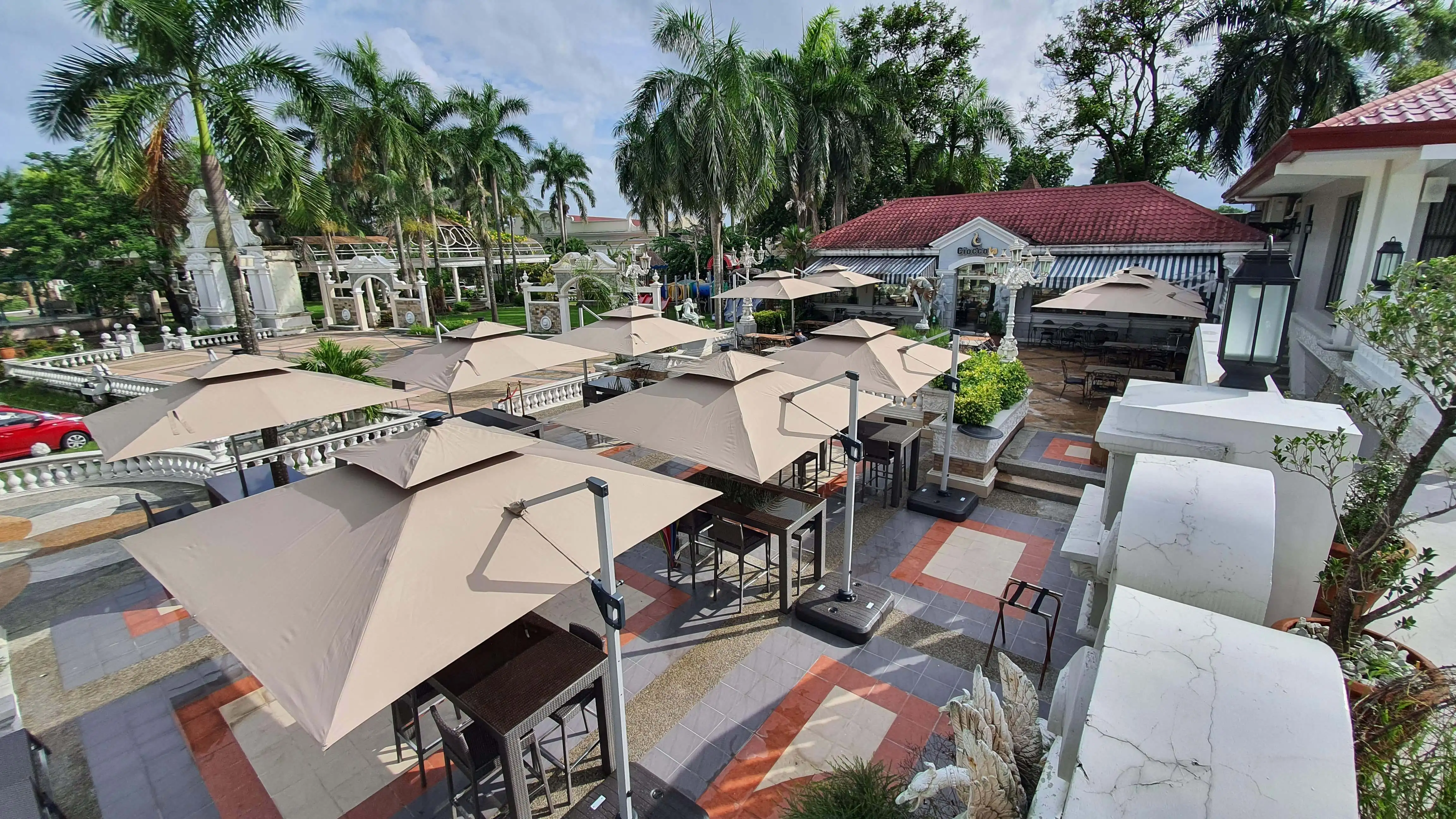 [MOJIA]Outdoor Furniture Rome Umbrella High Standard Strong Model Big Size 3.5*3.5/3*4M Garden Patio Wholesale Business Price