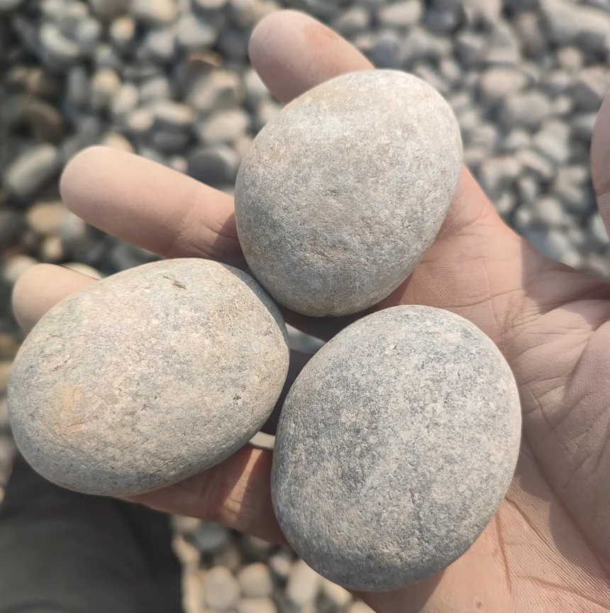 High quality natural river beach grey pebble and cobble stone exterior wall decorative pebble stone for Engineering