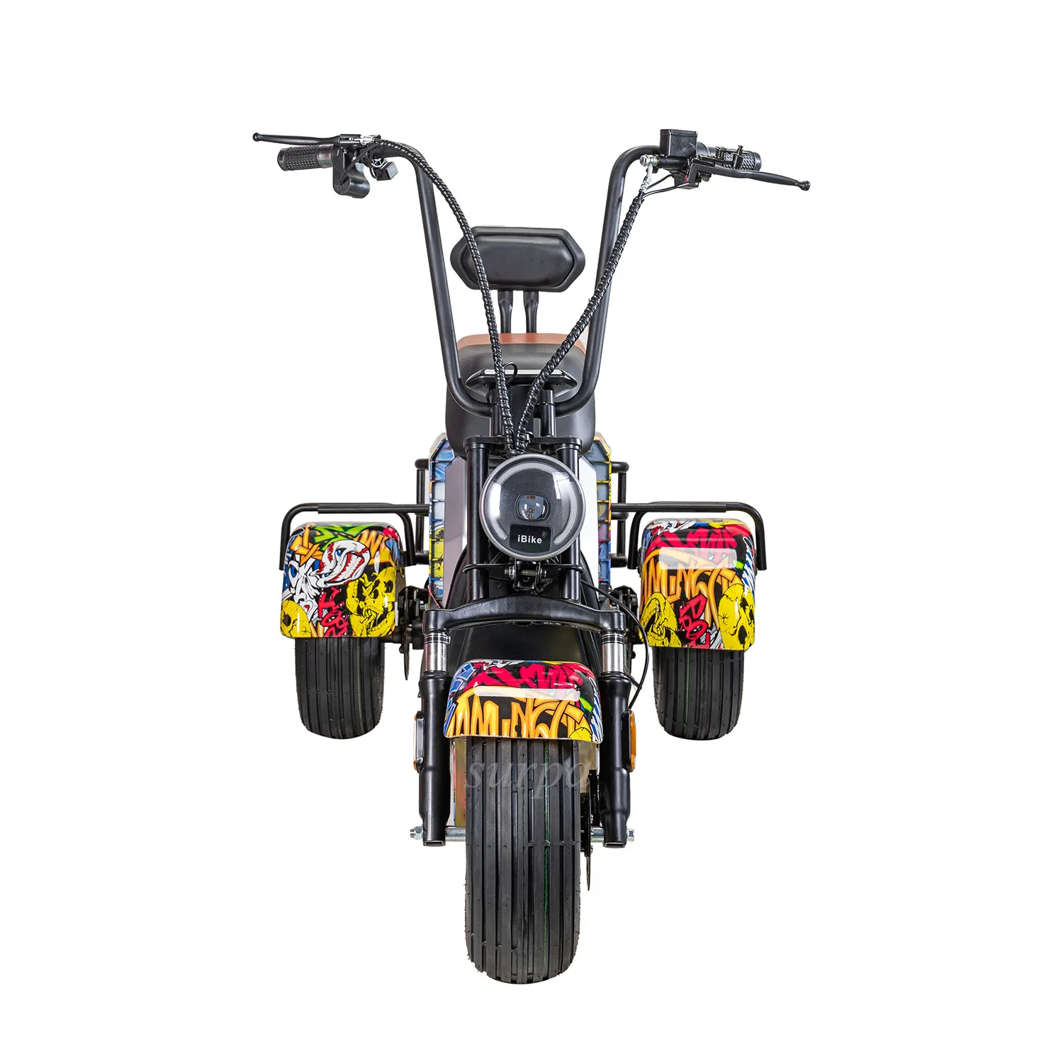 1000w 48v12ah/20ah lithium battery mini citycoco  tricycle fat tire electric scooter/motorcycle e trike 3 wheel adult