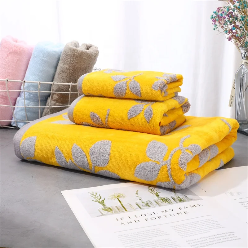 Novelty Design Pretty Printing Great Absorbent 3 Pieces Bath Towel Set For Shower
