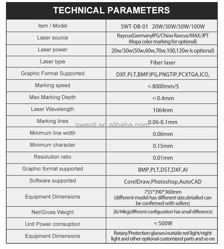 Портативный 3d 20 Вт 30 50 100