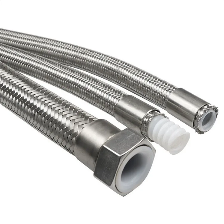 Flexible Stainless Steel Wire Braiding Ptfe Metal Hydraulic Hose