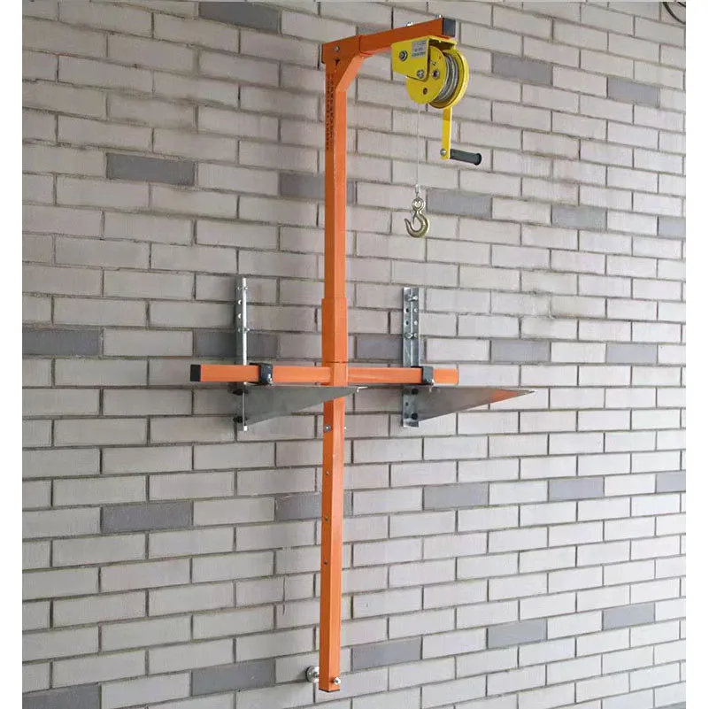 Air-condition external Unit hoisting hanger hand-cranked lifting bracket lifting crane tool hand-cranked with self-locking