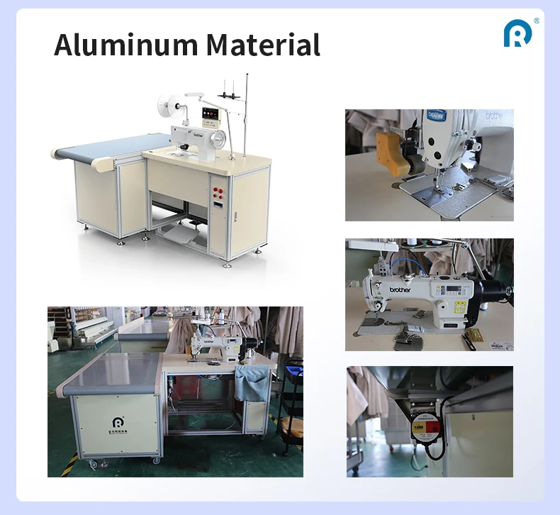 High Quality Small Curtain Hemming Machine for Sides and Bottom Hemming with Conveyor
