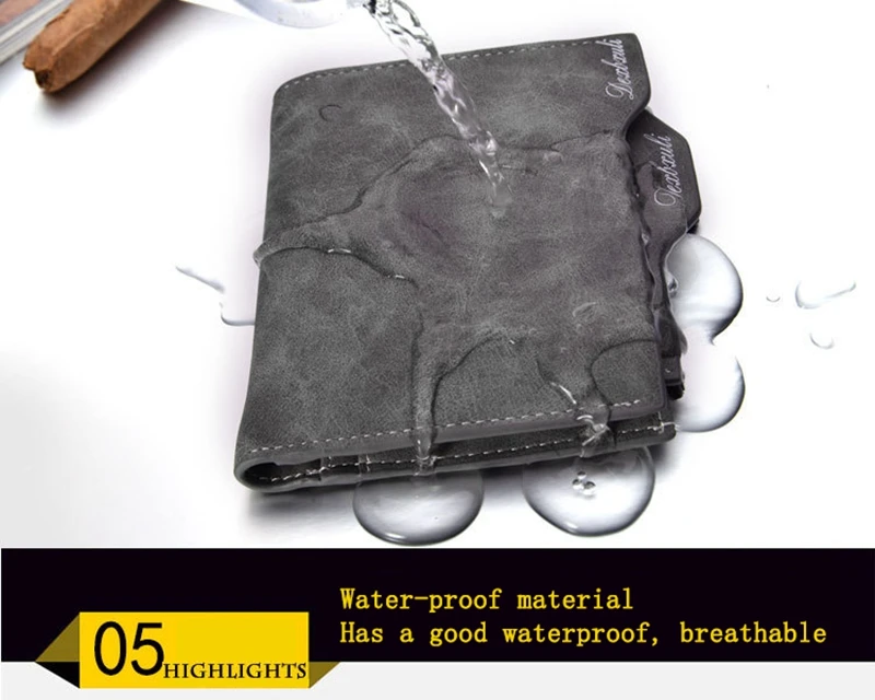 
Men Retro Frosted PU Wallet Two Folding Male Purse Credit Card Holder Solid Color Short Wallet purse and wallet 1166 