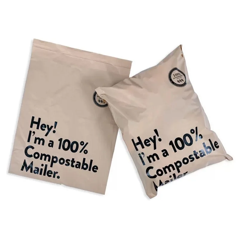 Cornstarch Eco Friendly Compostable Biodegradable Mailing Bags Customized Logo Printed
