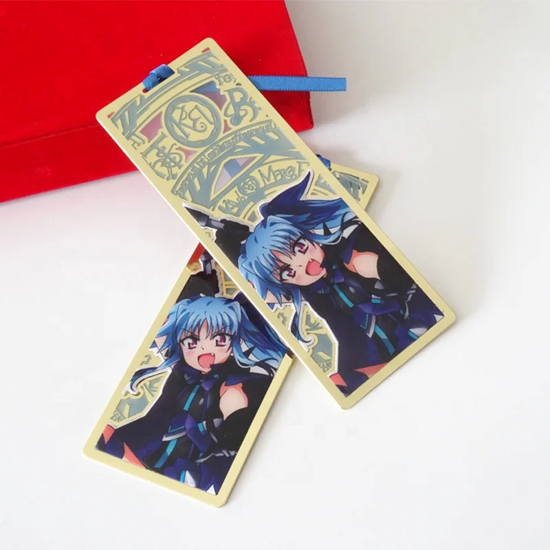 Custom anime Cardcaptor Sakura bookmark color printed metal lenticular bookmarks