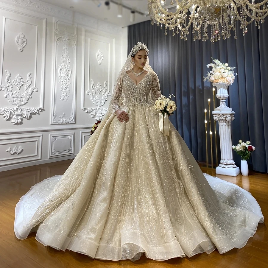 Luxury Wedding Dress Real Work 100% Same High Quality