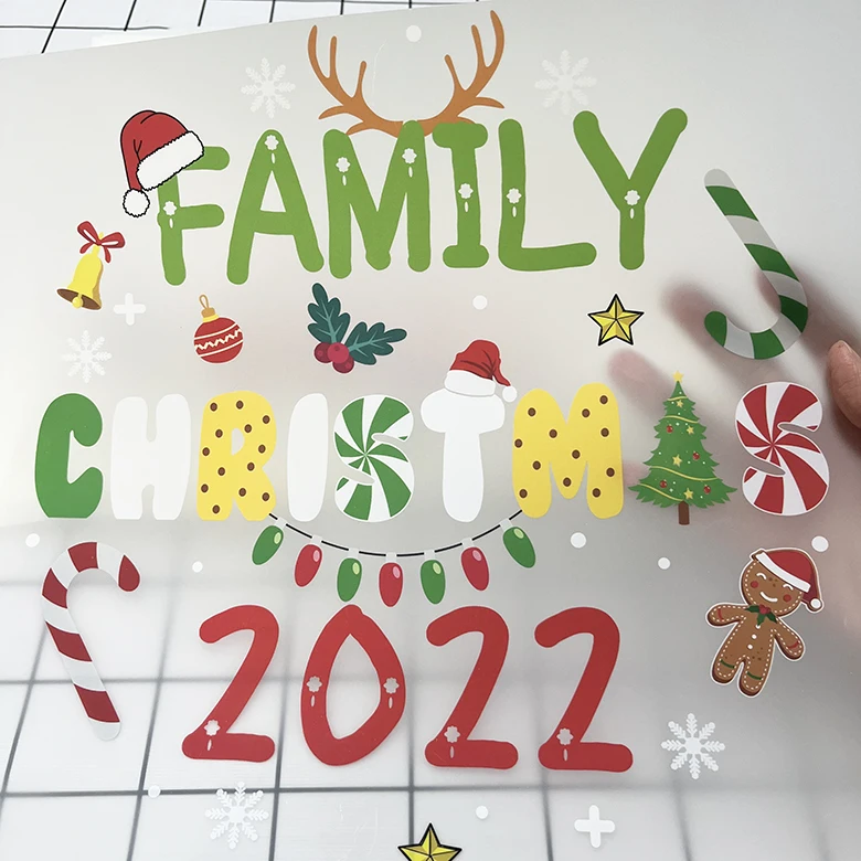 Массовая трафаретная печать plastisol merry christmas dtf, трансферные листы, пленка с индивидуальным логотипом dtf, Трансферы с индивидуальной печатью
