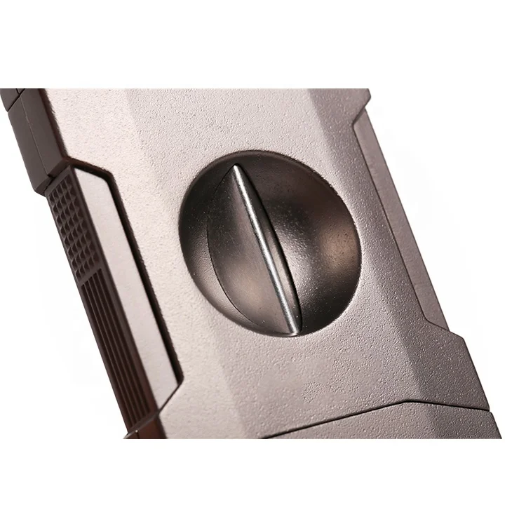 New Design V-shape Stainless Steel Portable Cigar Cutter with gift box