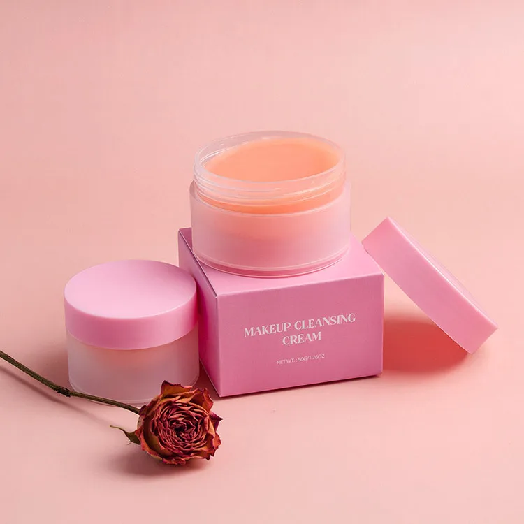 Mild not stimulating oil free facial makeup remover cream private label orange flavor makeup cleansing balm
