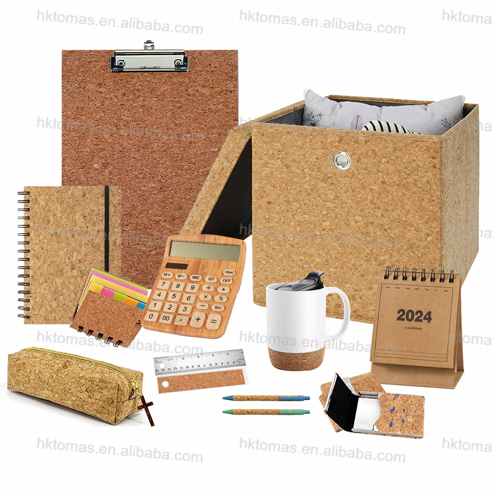 Wholesale Custom New Design Welcome Gift Cork Notebook Umbrella Pen Gift Sets Printed Logo Business Corporate Promotional Items