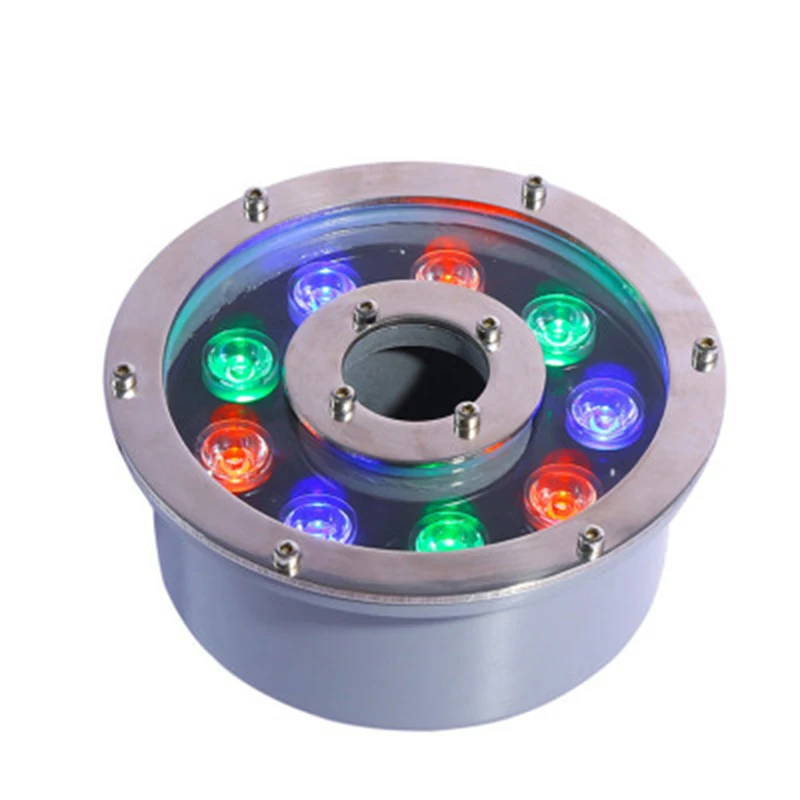 Уличный фонтан с подсветкой, 3 в 1, 4 кабеля, RGB, 12 В, 24 В, водонепроницаемость IP68, 6 Вт, 12 Вт, 18 Вт