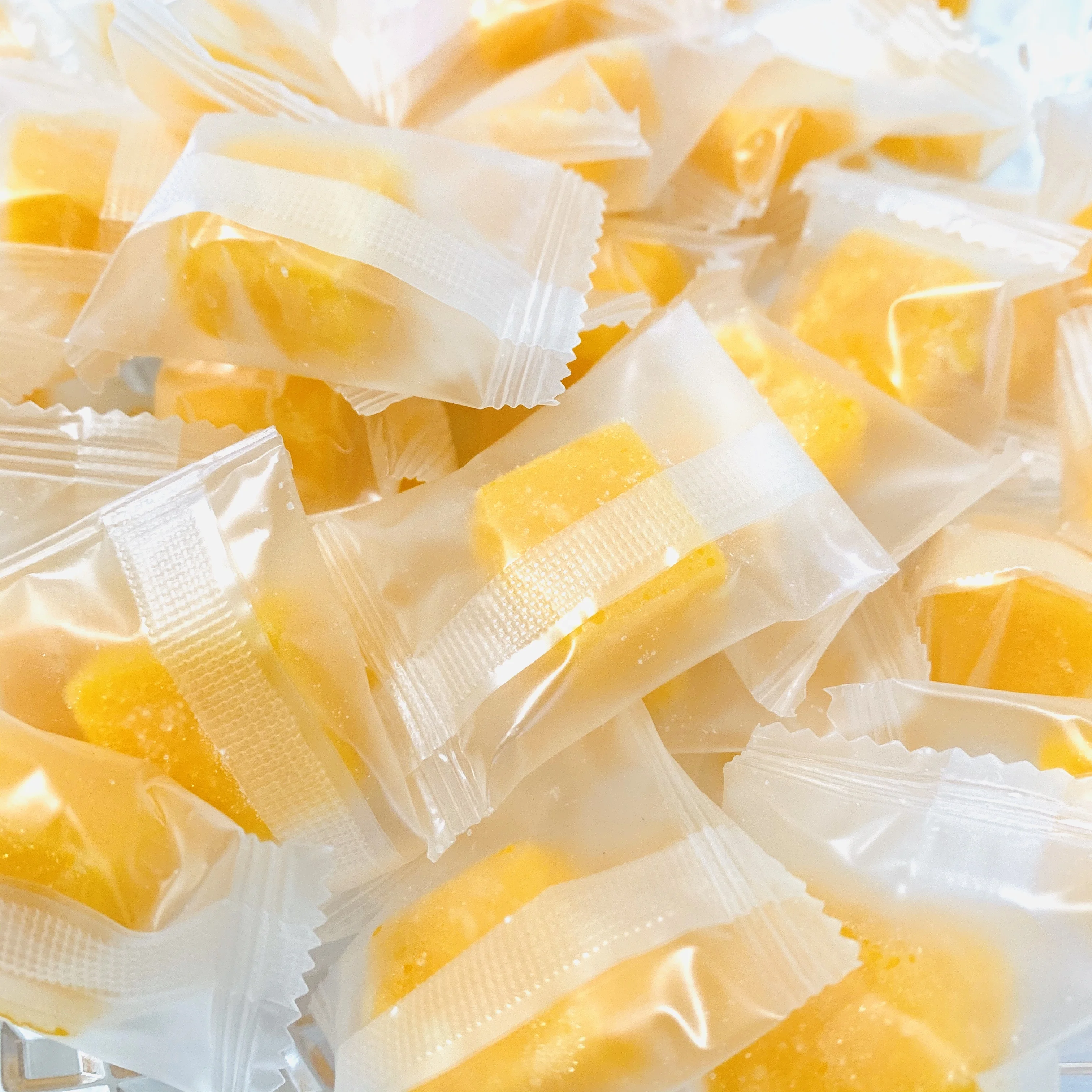 Factory Direct Supply Individual Pack Fruit Flavored Soft Candy Sugar Coated Mango Flavour Chewing Gummy Candy