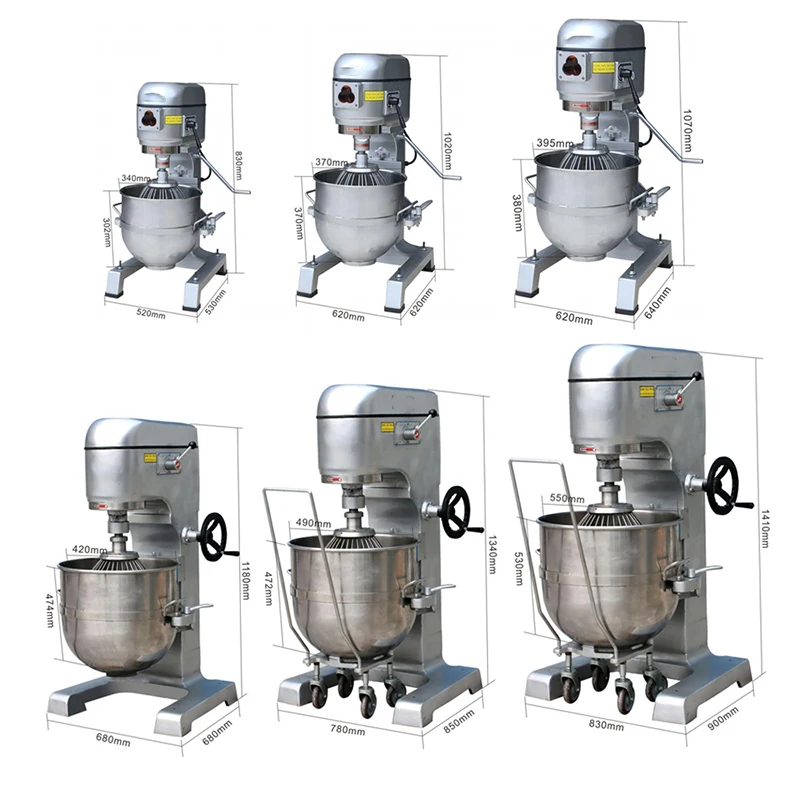 Commercial 20L 220V 380V Food Mixer Home Kitchen Appliances Multifunction Cream Egg Dough Stand Food Grade Mixer