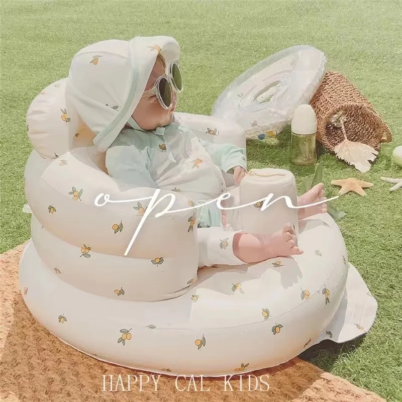 Popular style Inflatable Learning Chair Anti-fall Training Chair Baby BB Learning Inflatable Sofa Bath Stool