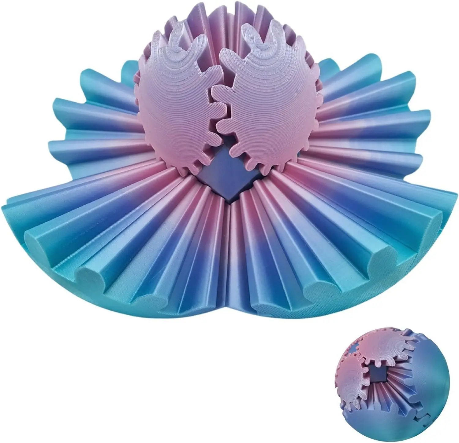 3D Printed Gear spin Ball Stress Relief Desk Toy Gear Ball  Colorful Anxiety Relaxing Gear Sphere Fidget Toy