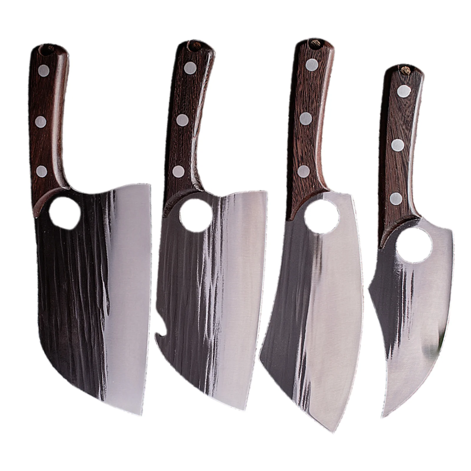 High Quality Handmade Chinese Professional Kitchen Knives Knife Set Powdered steel cleaver knife with chicken wing wood