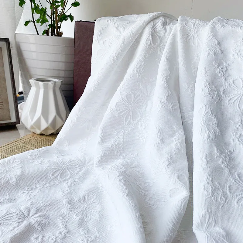 2021 Elegant Royal Blue Jacquard Lace Fabric African Brocade Material  DIY Tissu For Sewing Bridal Dress