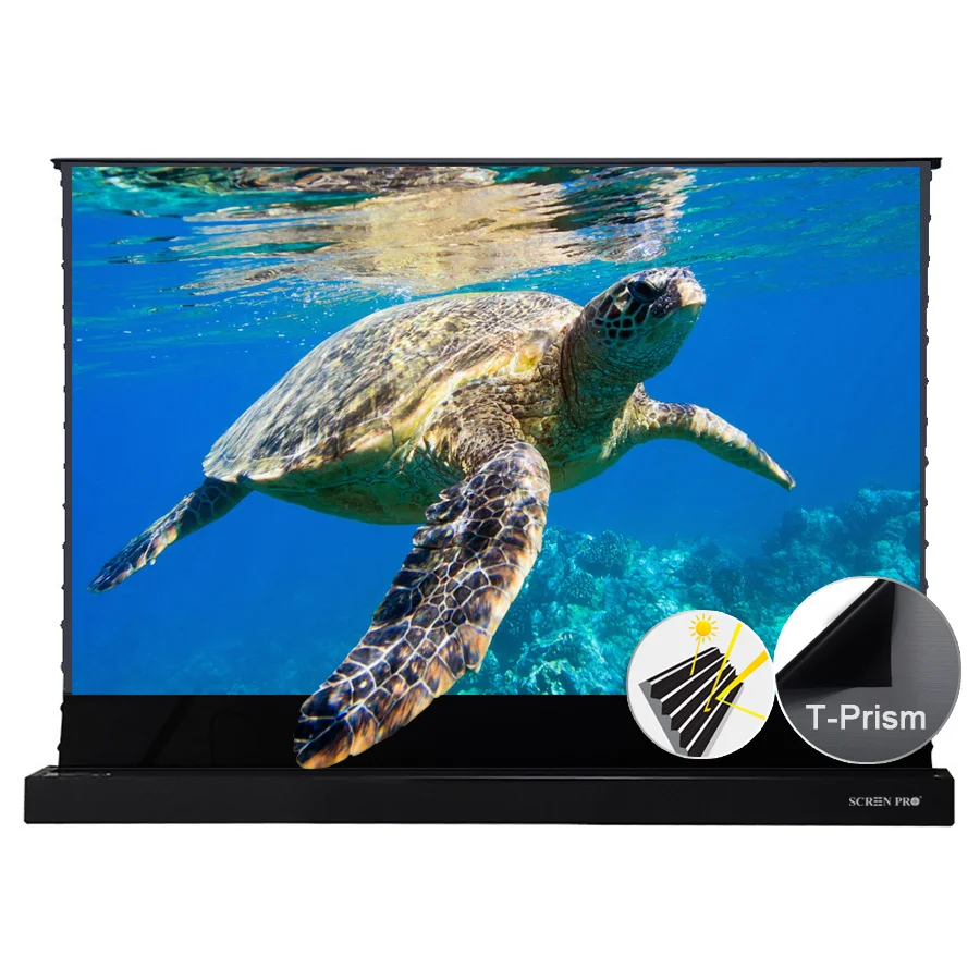 SCREEN PRO 100 120 inch Sound Acoustically Transparent Floor Screen 4k Laser TV portable ALR Movie Theater projector screen