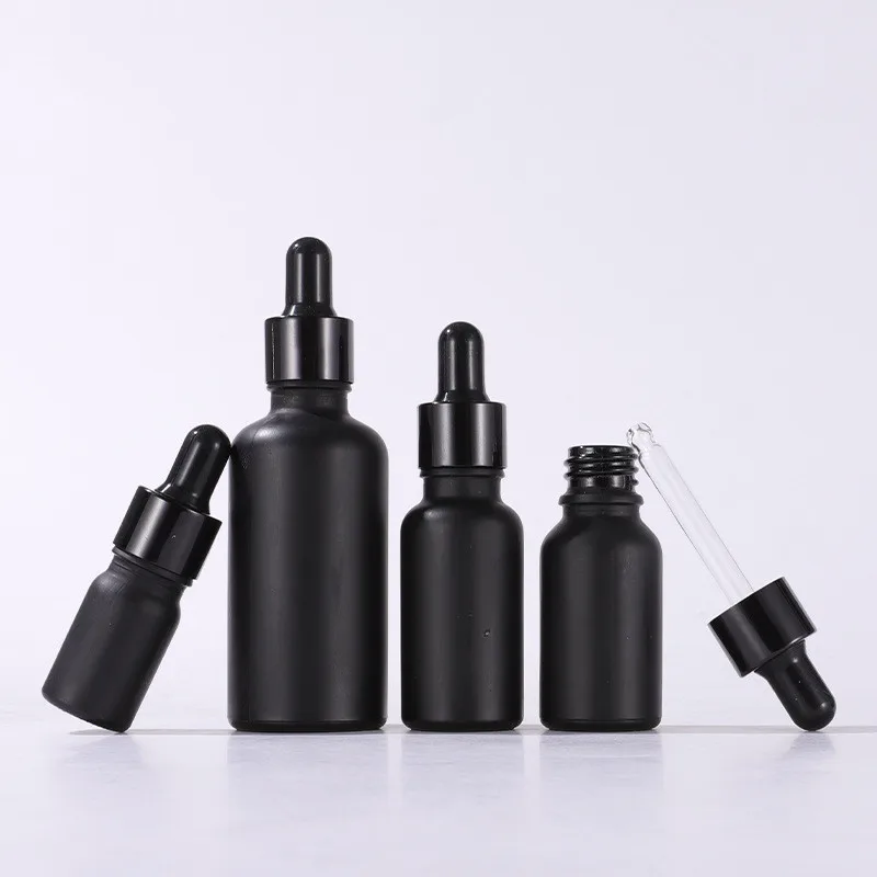 Frosted amber glass bottle color glass dropper bottle
