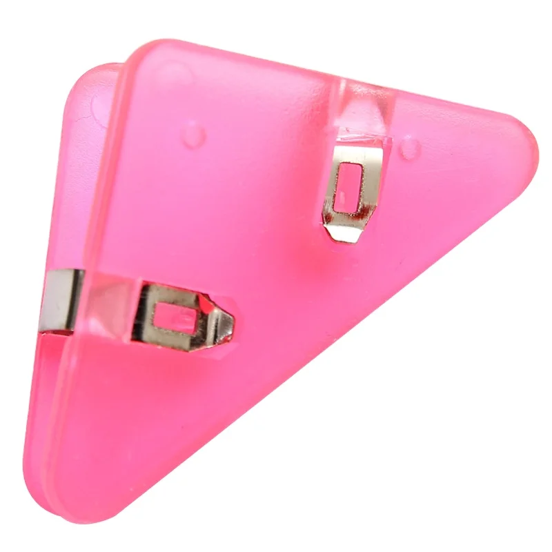 Cute color triangle stationery corner student book protection folder snack sealing clip triangle ticket folder