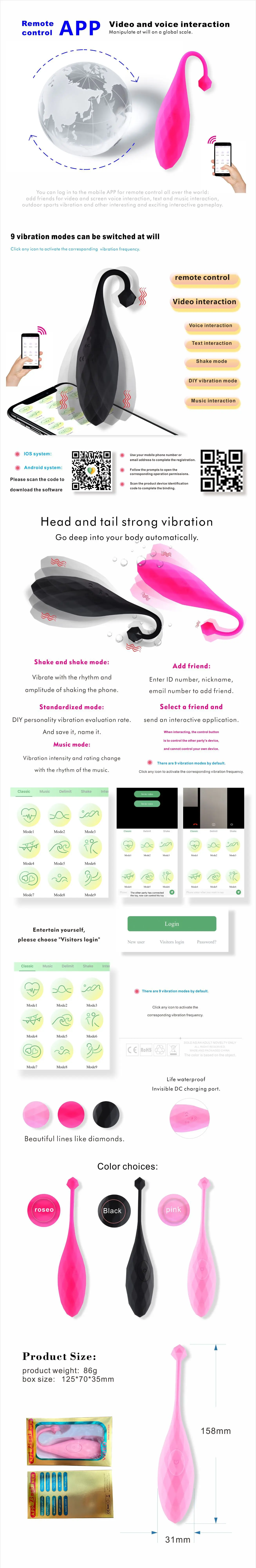 Online Shopping Wholesale 10 Modes Silicone Vagina Anal Vibrator Oem Odm Adult Love Eggs Vibrator Sex Toy For Couple