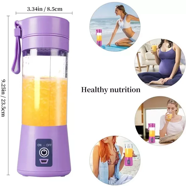 Wholesale  USB Rechargeable Mini Juicer Juicer Blender  6 Blades Juicer Cup Machine  Portable Electric Fruit  Blender