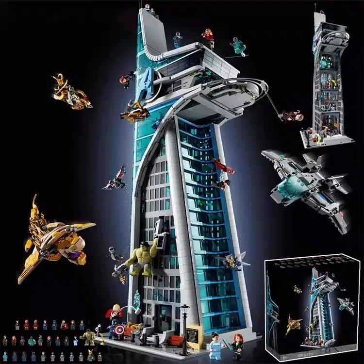 Avengerr Tower Building Kit Detailed Recreation of The Iconic HQ Featuring Classic Movie Scenes 31 Figures and Authentic  76269