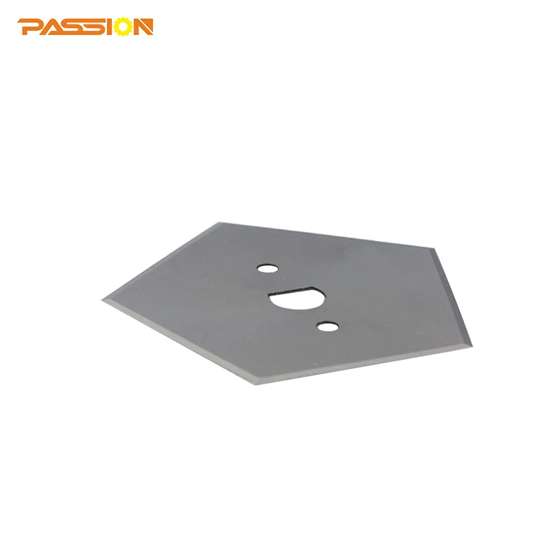 passion OEM/ODM hoja de corte carbide steel pentagonal tungsten blade knife for fiber cutting