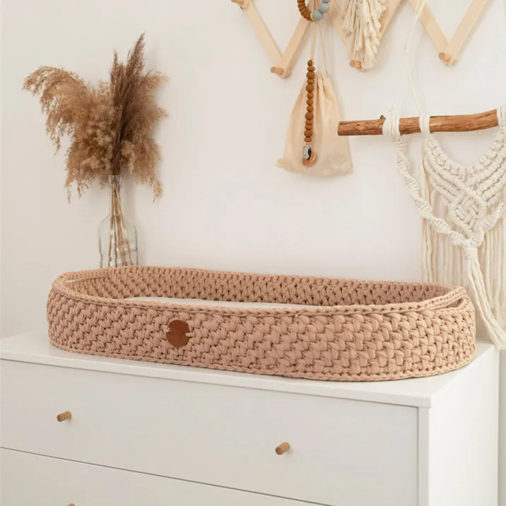 Baby Changing Basket With Mattress Custom Made Crochet Baby diaper changing basket