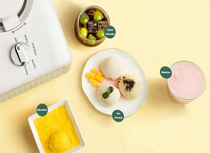 Manufacturer Ice Cream Machine Automatic Mini Fruit Ice Cream Maker for Home DIY Homemade Cream Makers for Kids Electric 65 Easy