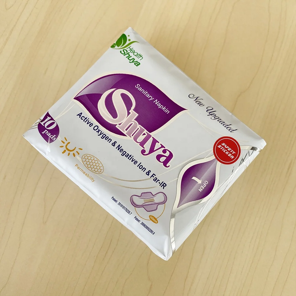 Vietnam Hot Sell SHUYA Brand Bamboo Materials anion (hot for MLM sale) Negative Ion Sanitary Napkin