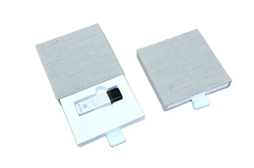  Оптовая продажа ткани льняные usb-накопитель подарочные коробки свадебный пакет usb