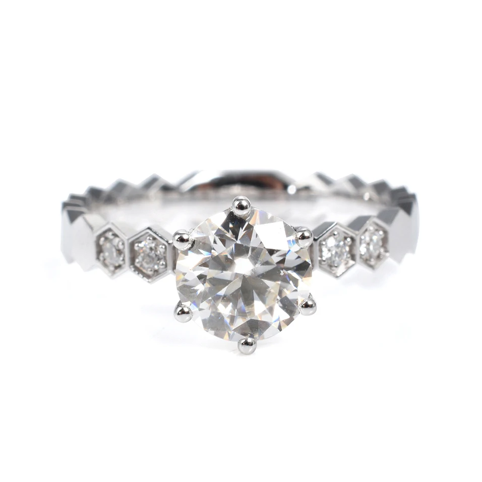 Кольцо высокого качества, новый модный дизайн, модные ювелирные изделия, кольцо со средним бриллиантом для пары