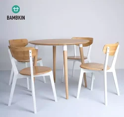 BAMBKIN dining room furniture  table set design modern round dining table