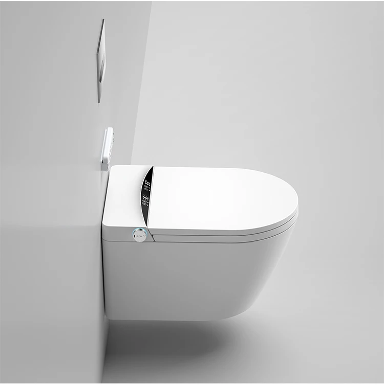 Chaozhou wall hanging mounted cuvettes de wc conceal cistern rimless hung smart toilet for Europe market