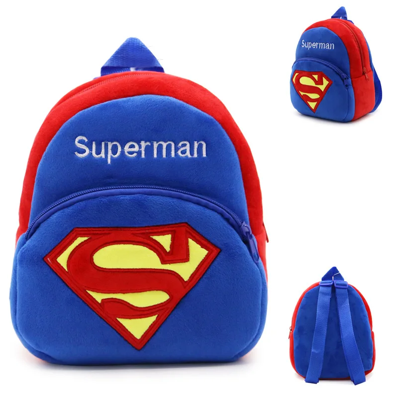 3D Girls Boys Back Pack Super Hero Cartoon Plush Kindergarten Schoolbag Animal Kids Plush Backpack for Kids Babies Plushies Bag