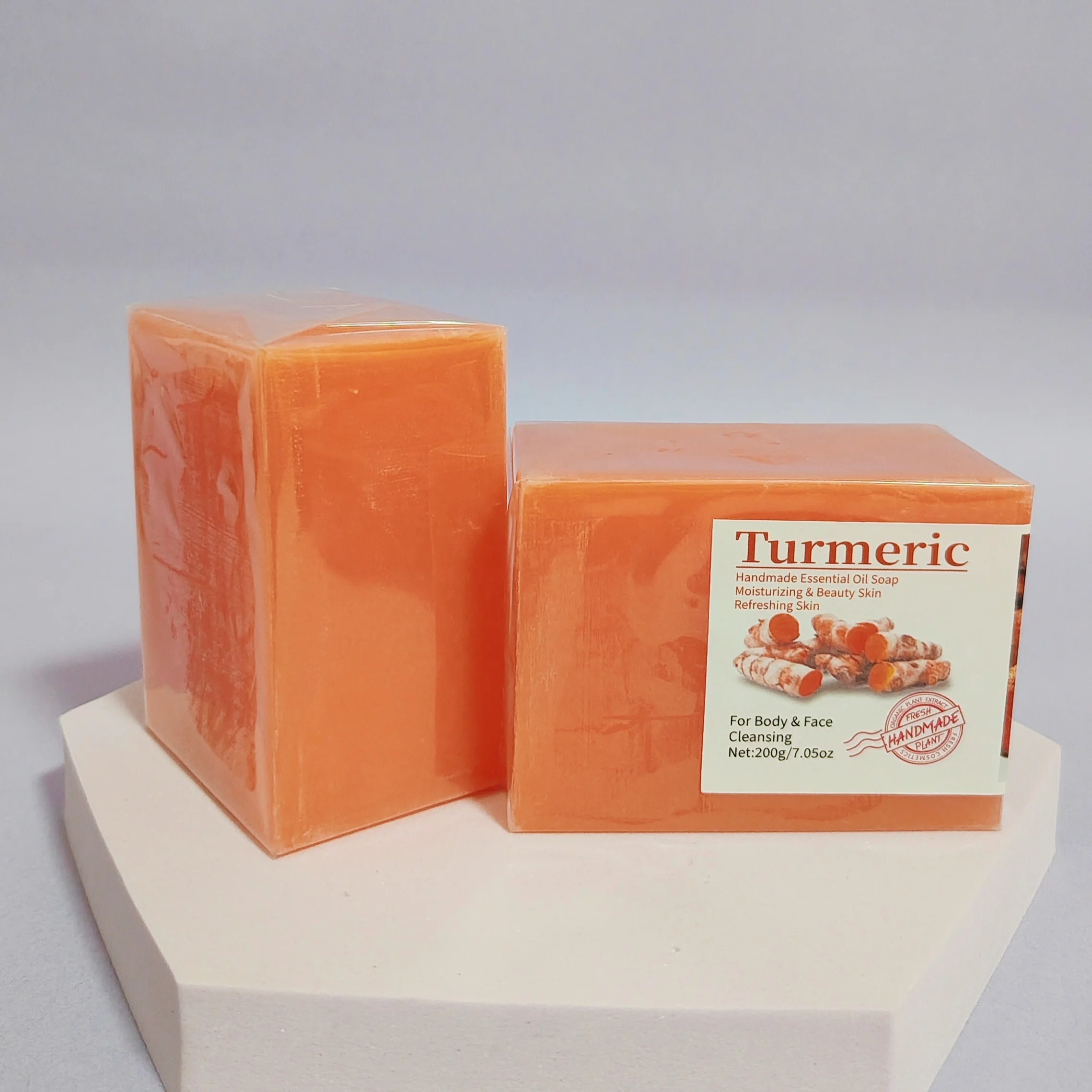 200g Turmeric Soap Organic Natural Anti Acne Dark Spot Whitening Private Label Turmeric Face Wash Kojic Acid Soap