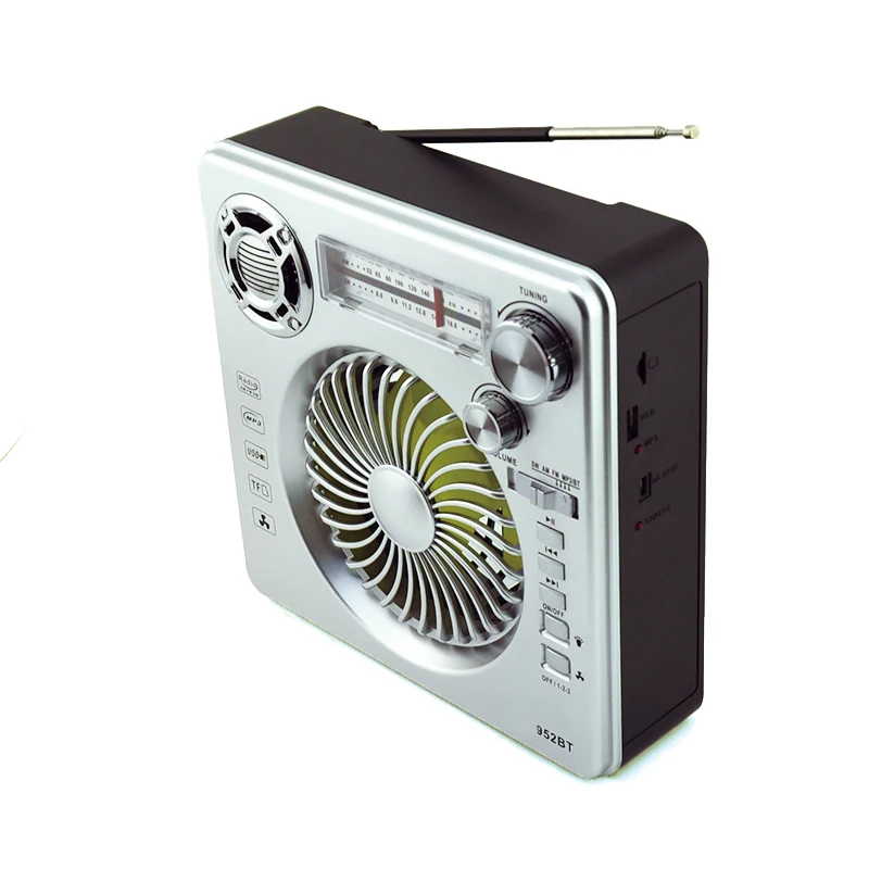 XB-952BT waxiba портативный факел AM FM ЕО 3-полосный BT музыкальный плеер Easy Power вентилятор на солнечной батарее с функцией радио