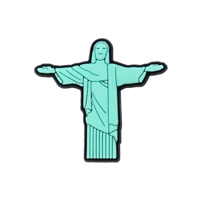 new arrival custom religion logo fashion Bible shoe buckle detachable diy cheap cross shoe decorations Jesus women shoes charms