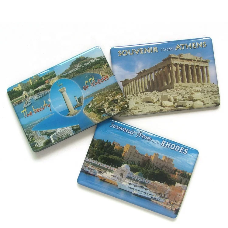 customized design business card size souvenir epoxy resin coating fridge magnet